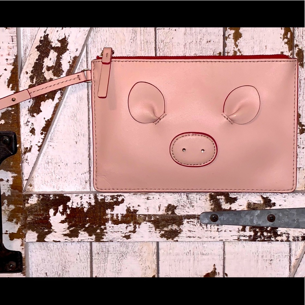 Kate Spade Year of the Pig Pouch/Wristlet EUC Blush/Pink